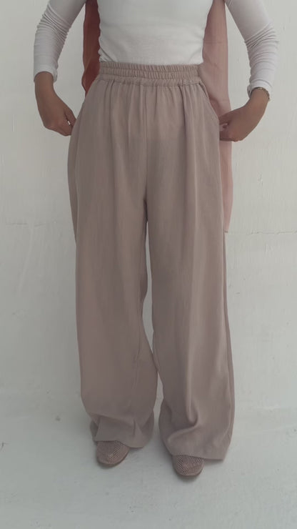 Everyday wide leg pants - Beige